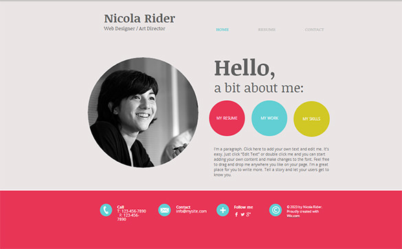 nicola rider writer website template