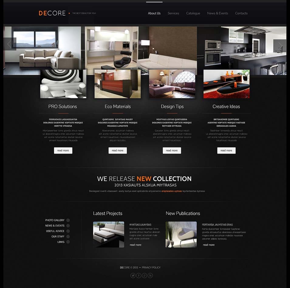 Interior Design Website Template 12 Design Ideas is your source