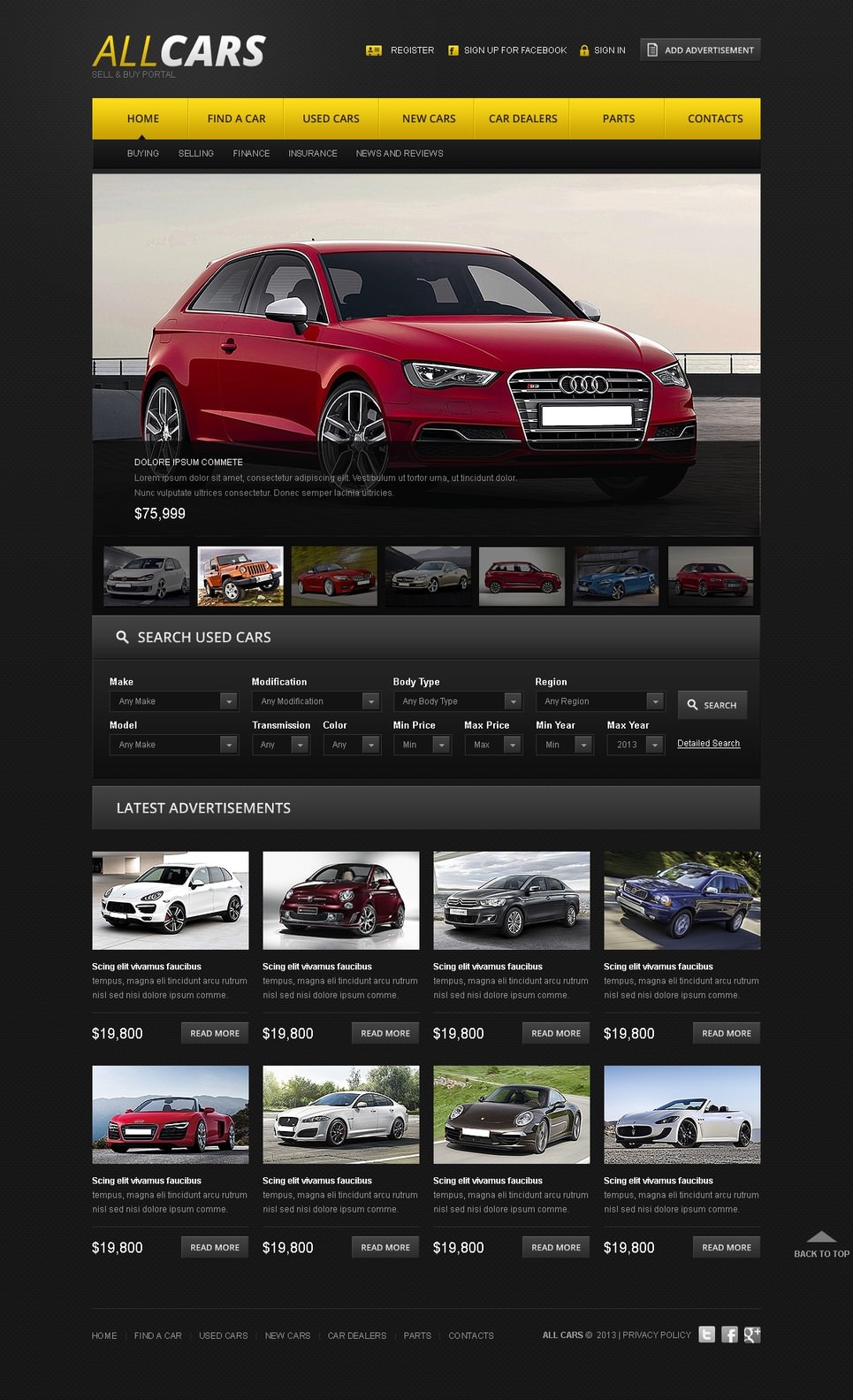 Free Car Website Templates