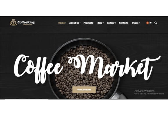 coffee shop drinks online store wordpress theme