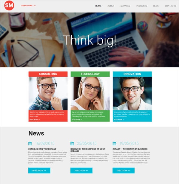 consulting company website theme