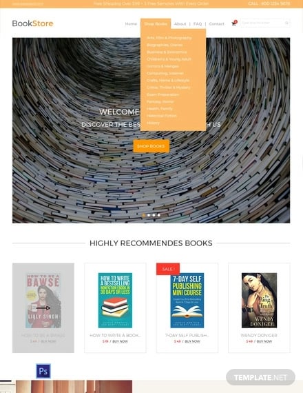 25 Book Store Website Themes Templates Free Premium Templates