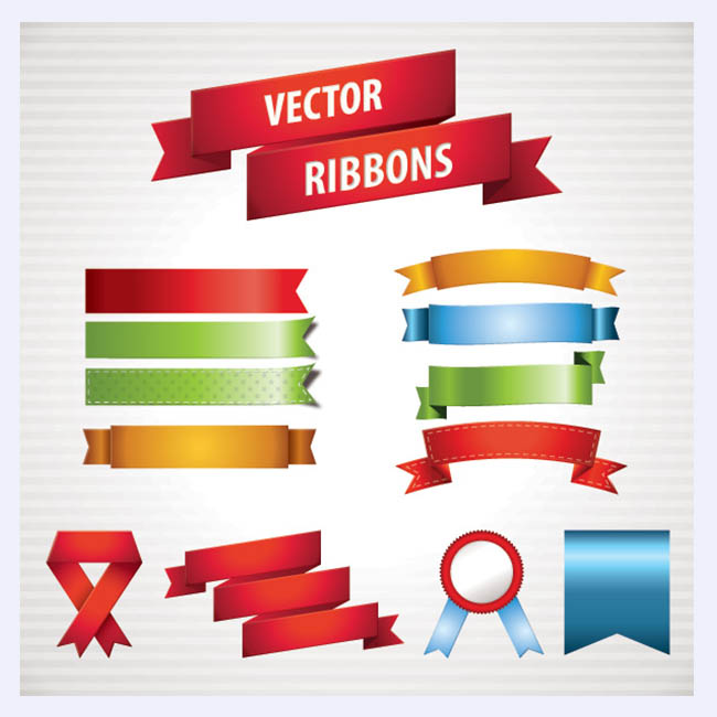 vector ribbons vector graphic