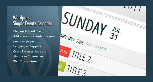 wordpress events calendar