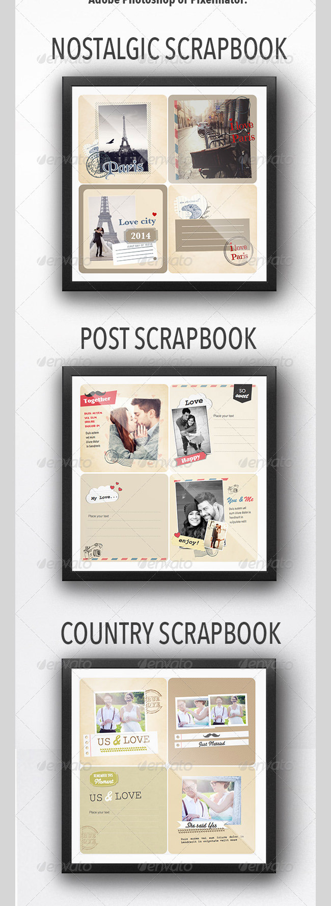 14+ Best Scrapbook Photo Templates