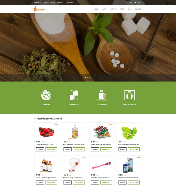 online nutrition vitamin supplements store woocommerce theme 114