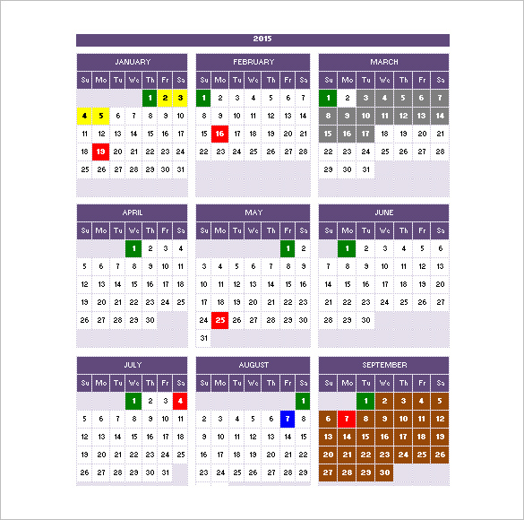 Excel Calendar Schedule Template 15 Free Word Excel Pdf Format Download Free Premium Templates