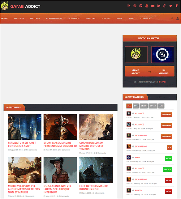 7+ PHP Gaming Website Themes & Templates