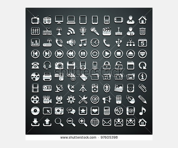 00 vector metallic icons