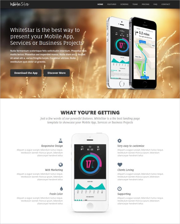 white-star-responsive-html5-landing-page-template