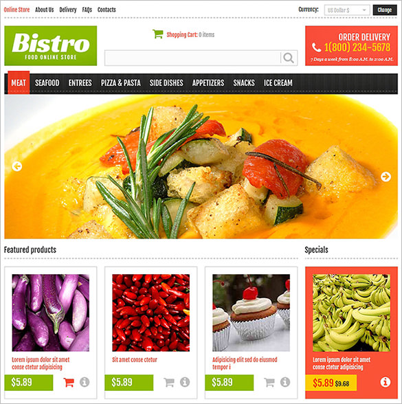 online-restaurant-virtuemart-template