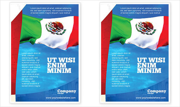 mexican flag ad template