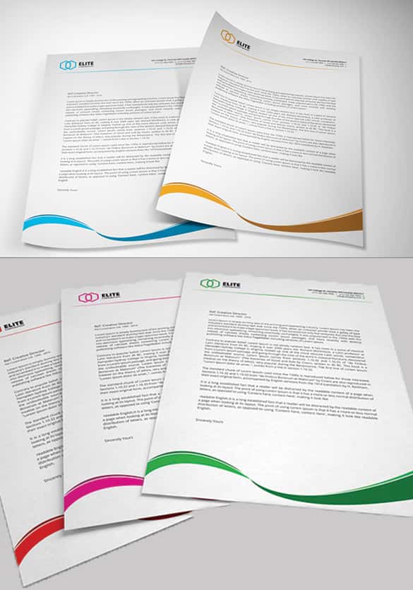 corporate letterhead with effective colours min