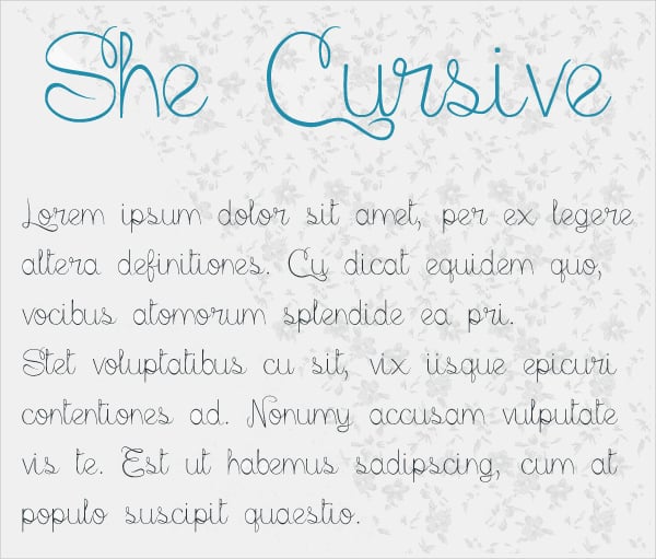 she-cursive-font
