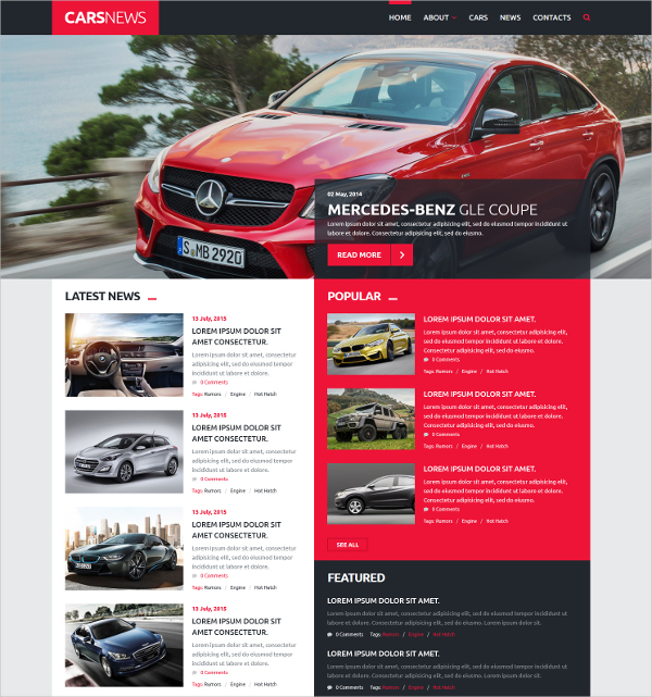 car news joomla blog template 41