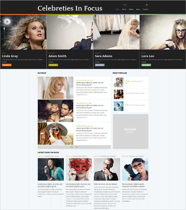 celebrities gossip news joomla blog template 53