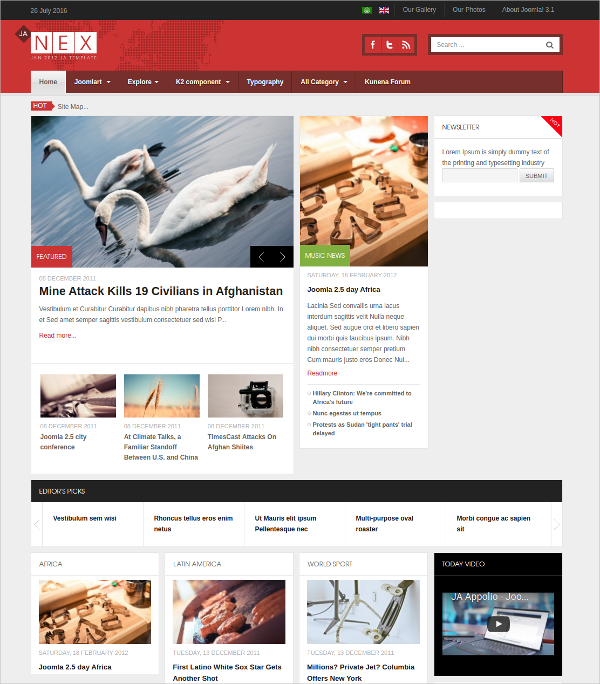 10+ News Joomla Blog Themes & Templates