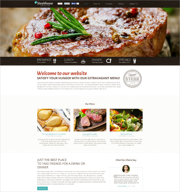tasty food restaurant flash cms template 69