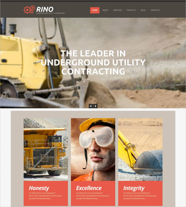 mining company business flash cms template 69