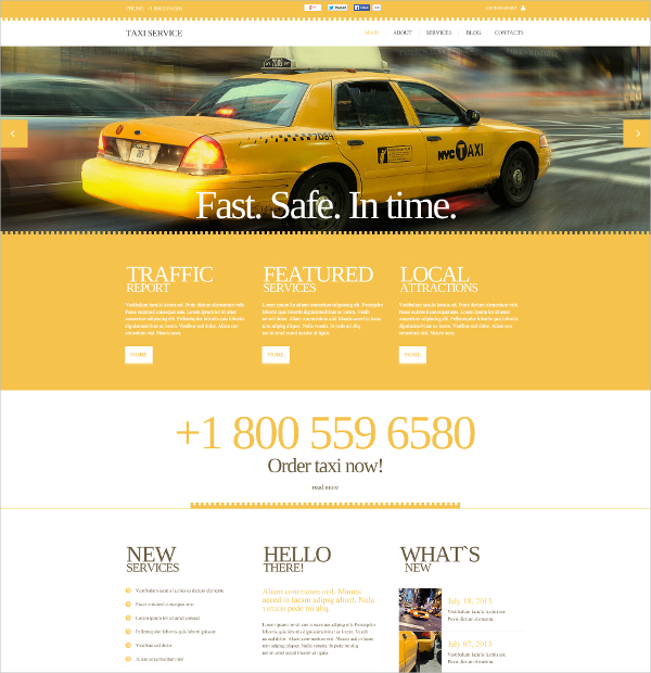 taxi business flash cms template 69