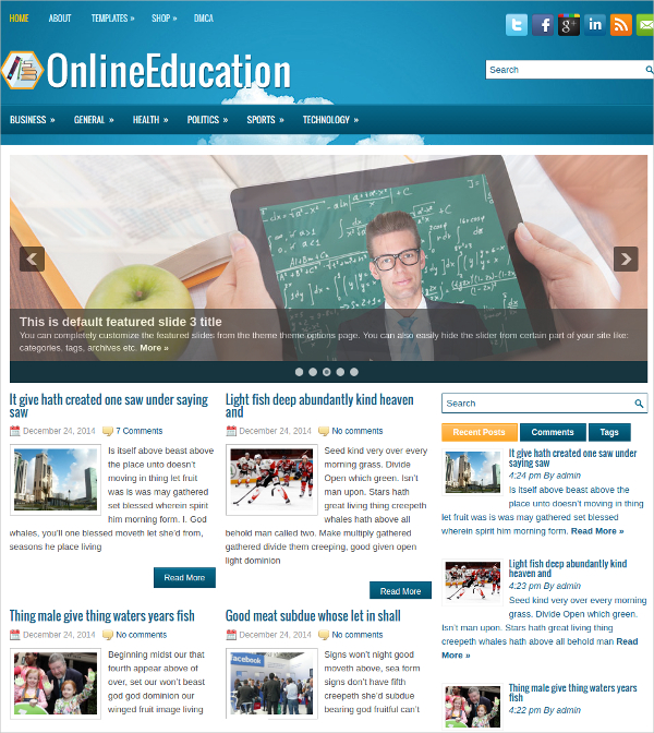 free-online-education-wordpress-theme
