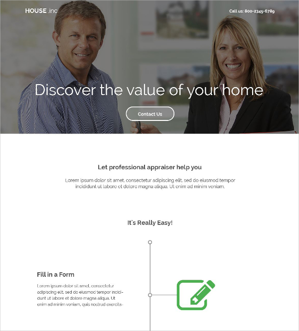 real estate agency landing page template 10