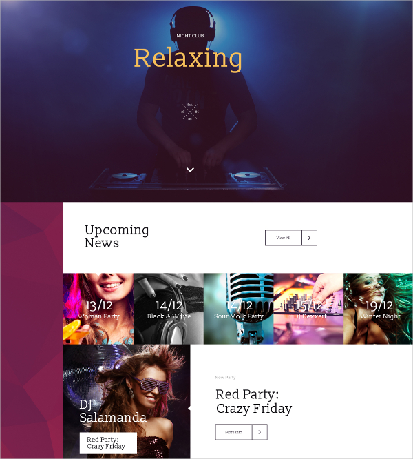 night club landing page template 10