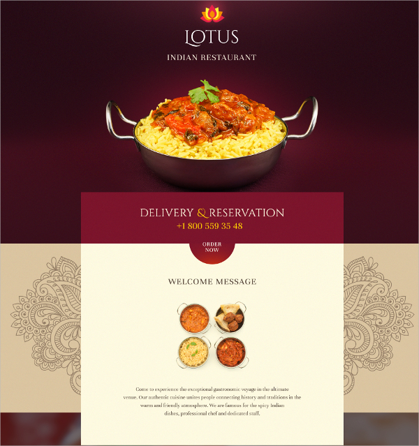 indian restaurant landing page template 10
