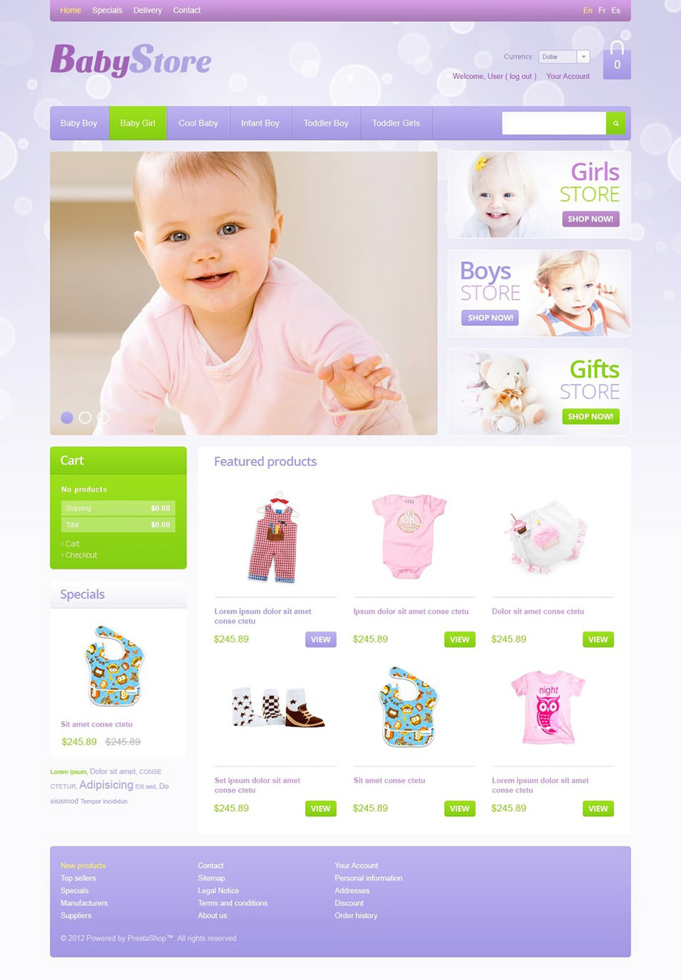 Baby Store Prestashop Website Templates & Themes | Free & Premium ...