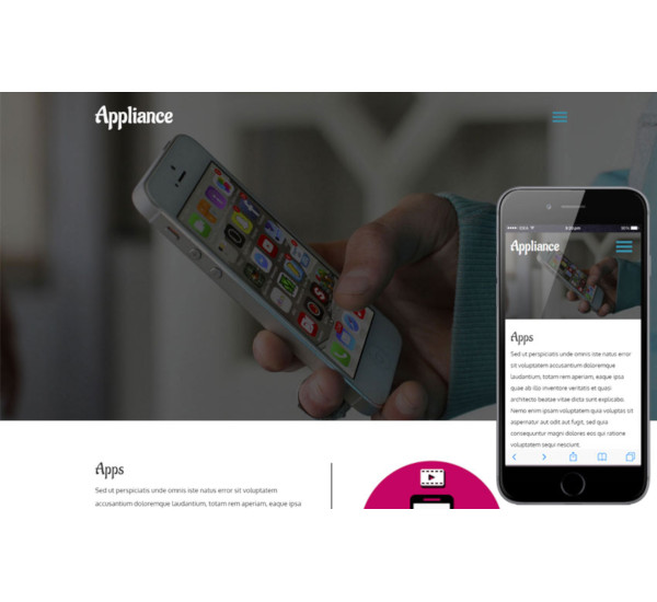 appliance mobile app flat responsive web template