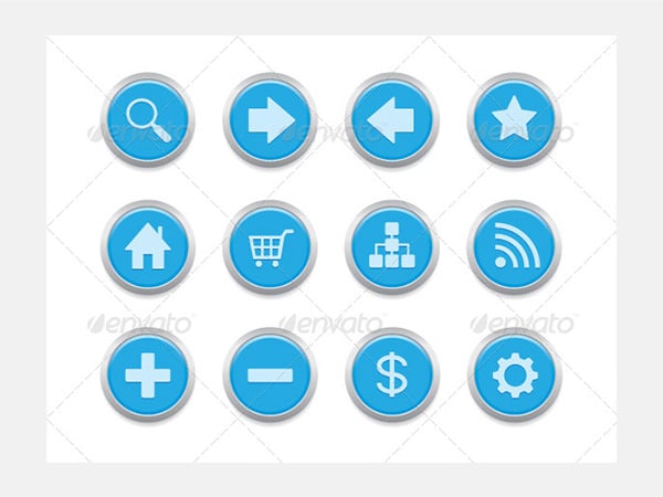 blue internet icons
