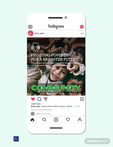 charity instagram ad template