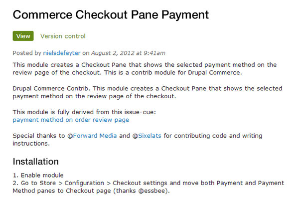 checkout pane payment