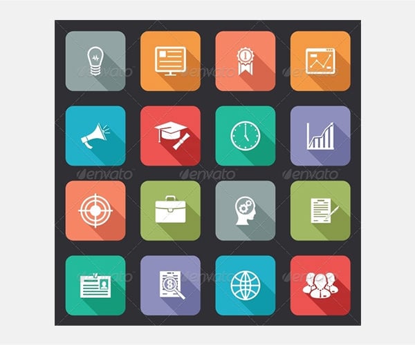 collection of internet education icons