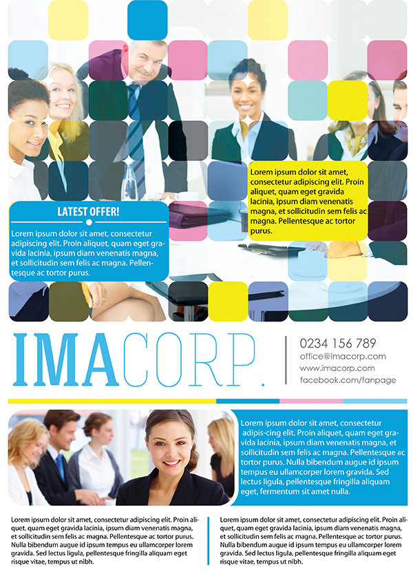 colorful corporate flyer
