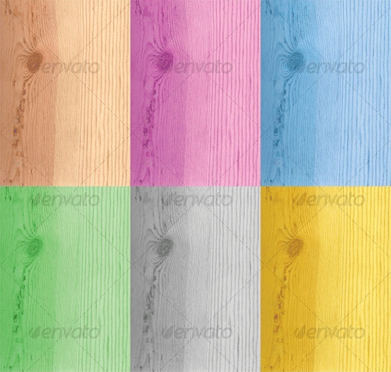 colorful woodgrain texture set
