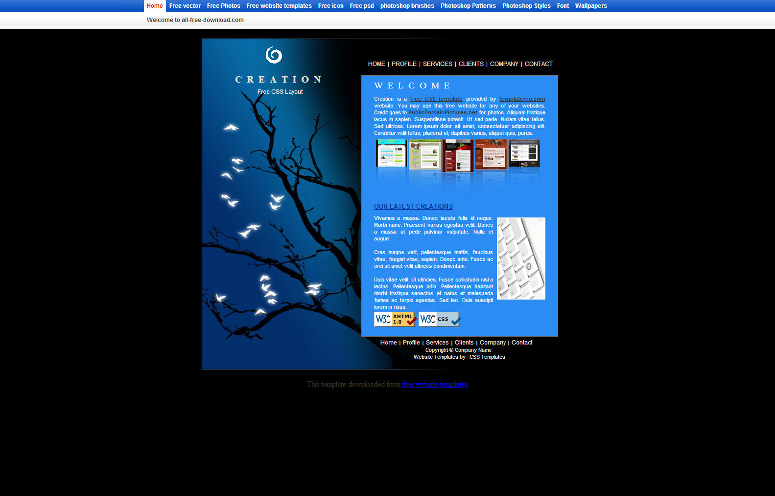 dreamweaver web designs