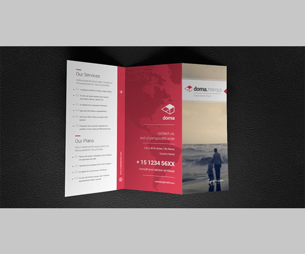 doma tri fold brochure template