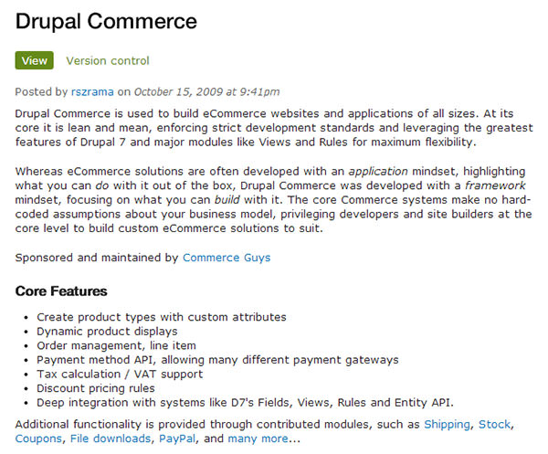 drupal commerce