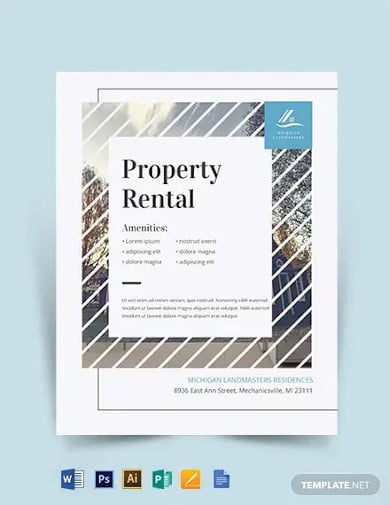elegant real estate flyer template