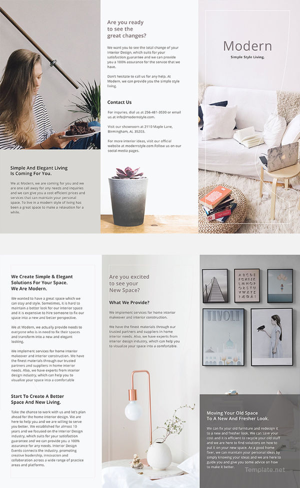 free modern brochure template