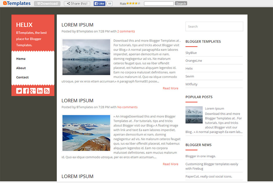 Best Free 3 Column Blog Templates & Themes | Free & Premium Templates