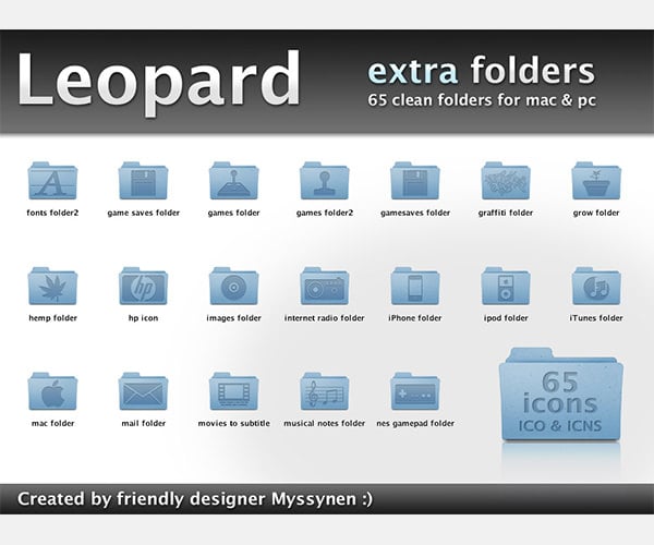 leopard extra folder icons