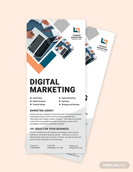 marketing agency rack card template