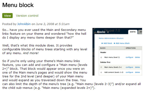 menu block drupal