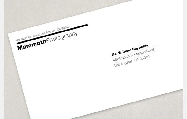 modern photographers envelope templat