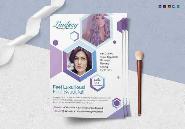 multipurpose beauty salon flyer template
