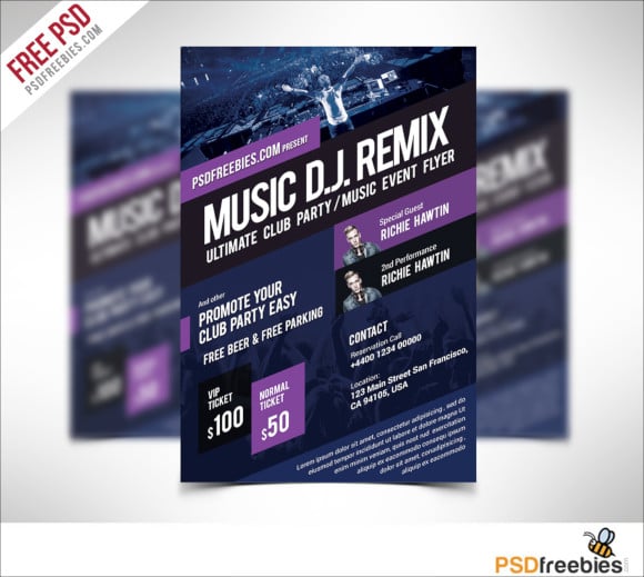 music event flyer template