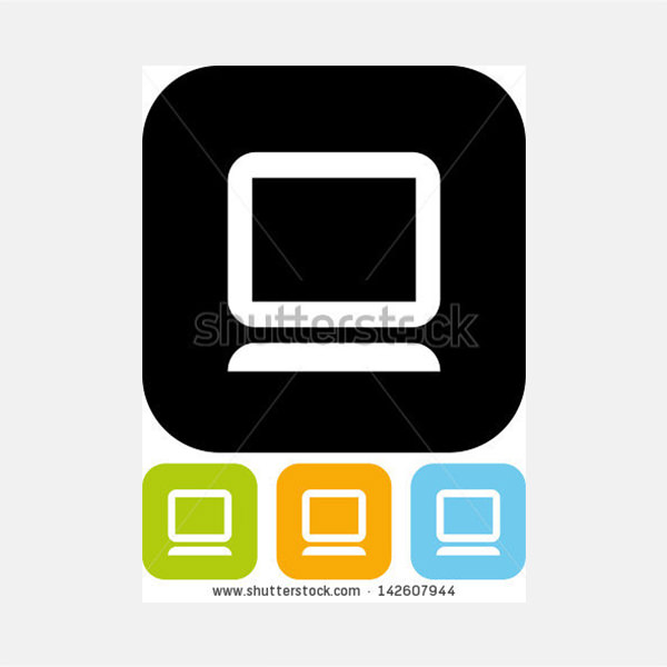 desktop computer icon vector