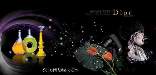perfume advertising design psd template